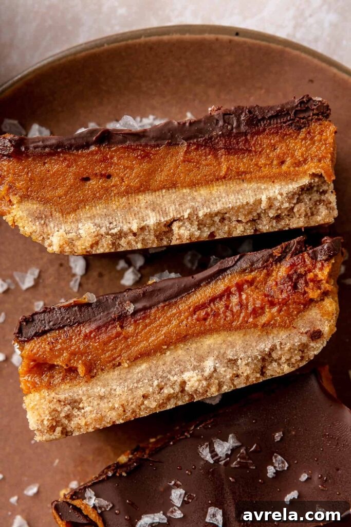 Pumpkin Twix Bars Recipe: Homemade Caramel Chocolate Squares 2 img 48510 1