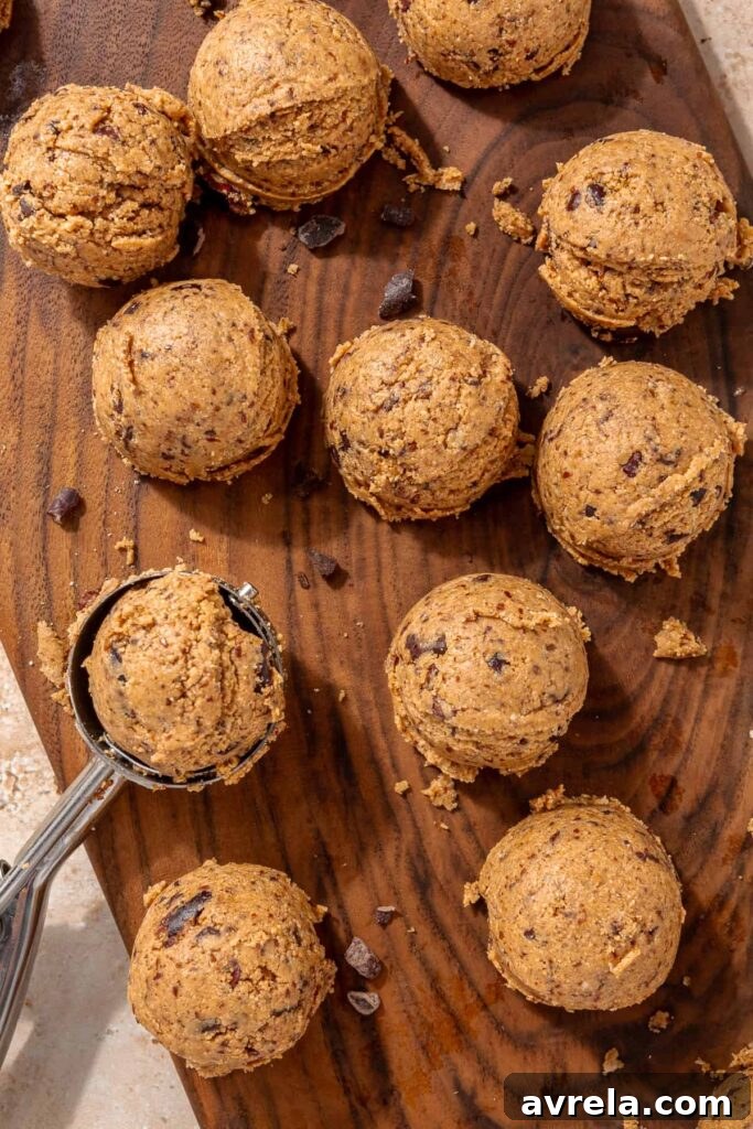 High protein peanut butter chocolate chip energy balls snack