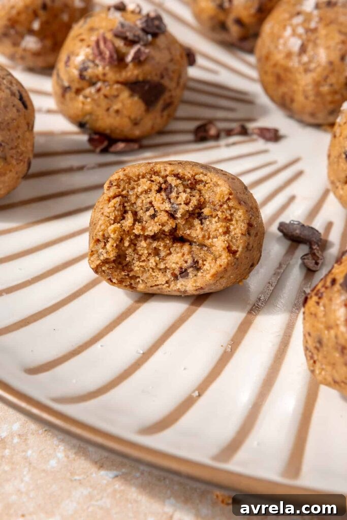 Peanut butter chocolate chip protein balls healthy no bake snack