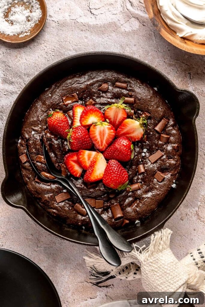 Chocolate Tahini Skillet Cookies: Gooey One-Pan Dessert 13 Serving from cast iron skillet
