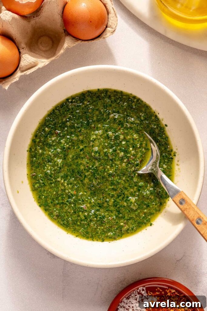 Avocado Chimichurri Breakfast Tacos with Lime Crema 9 Eggs being scrambled