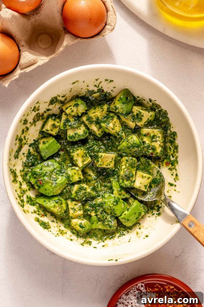 Avocado Chimichurri Breakfast Tacos with Lime Crema 10 Cheese topping
