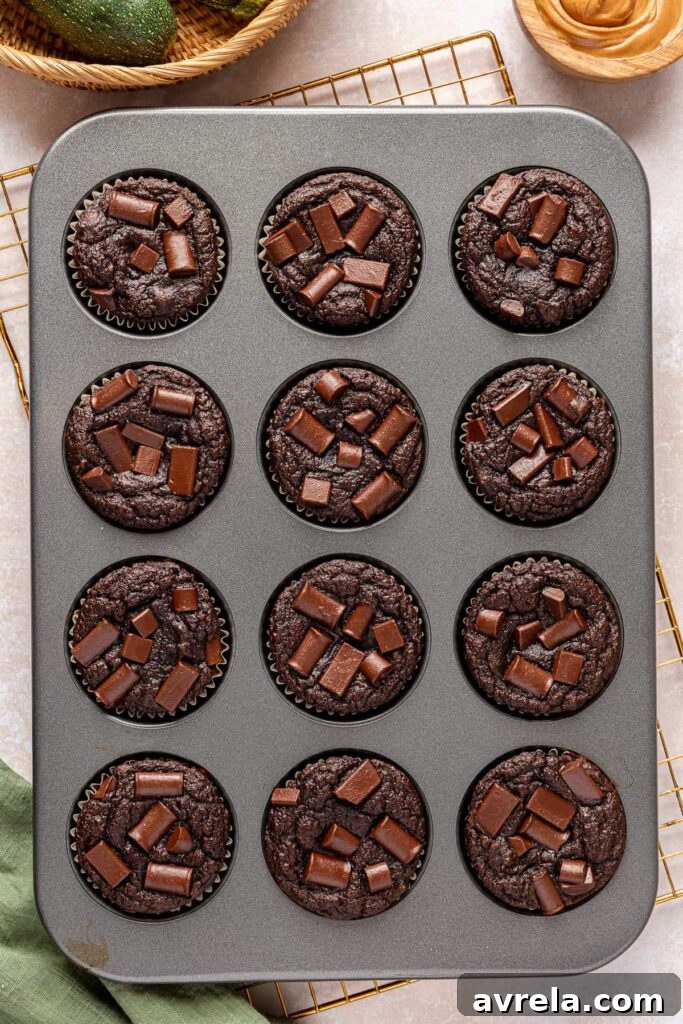 Serving of chocolate zucchini muffins