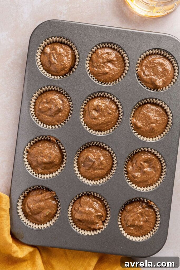 Muffin with peanut butter drizzle
