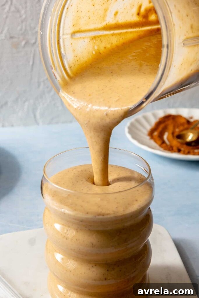 Pumpkin smoothie in a glass