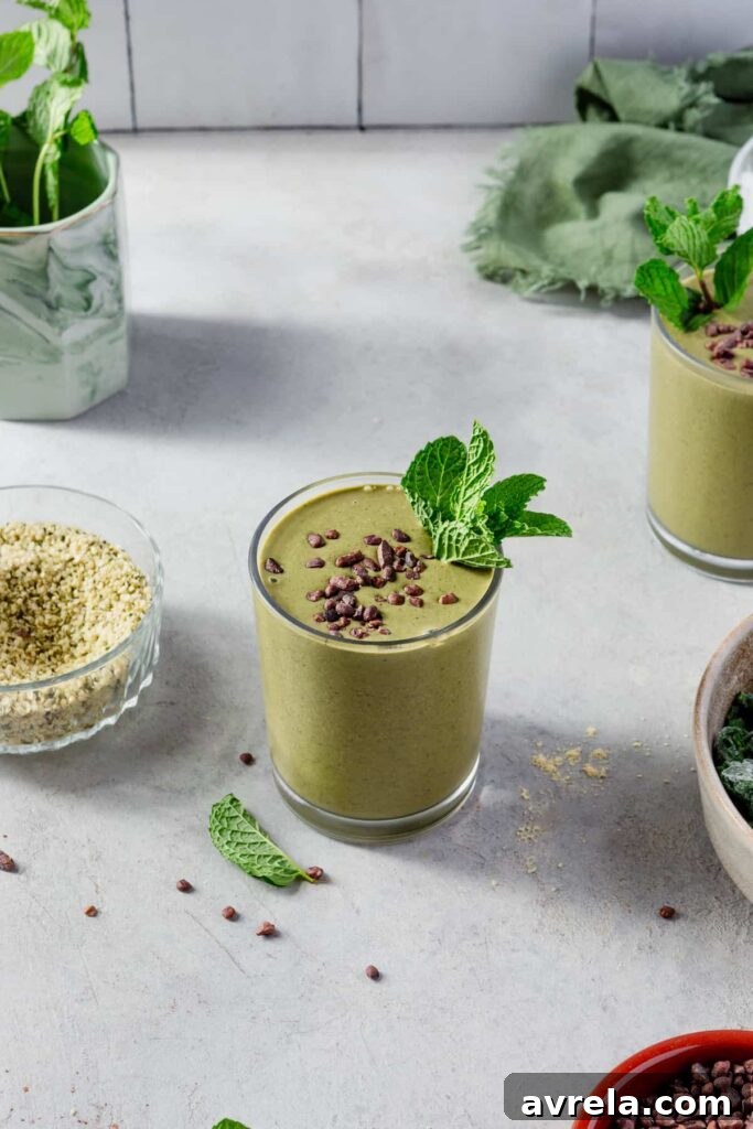 Served smoothie