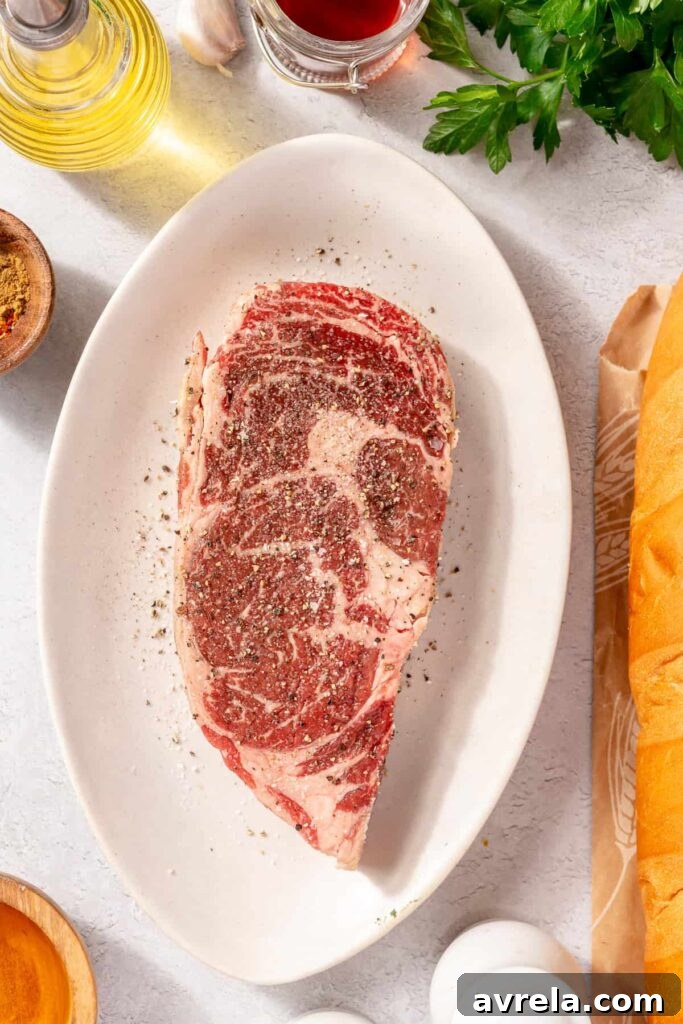 Sliced steak strips