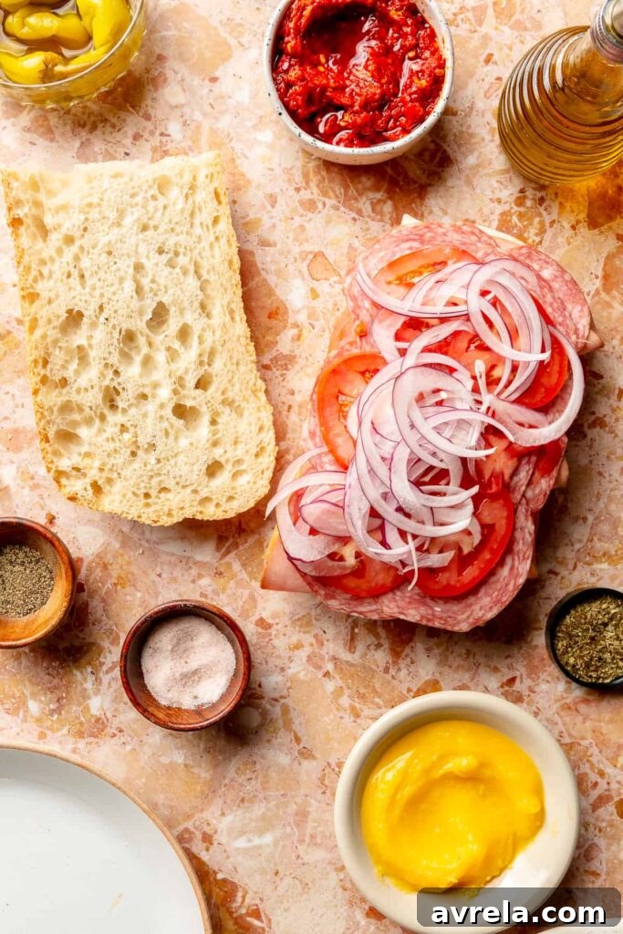 Italian Sub Panini Recipe: Classic Cold Italian Sandwiches 12 img 51950 11