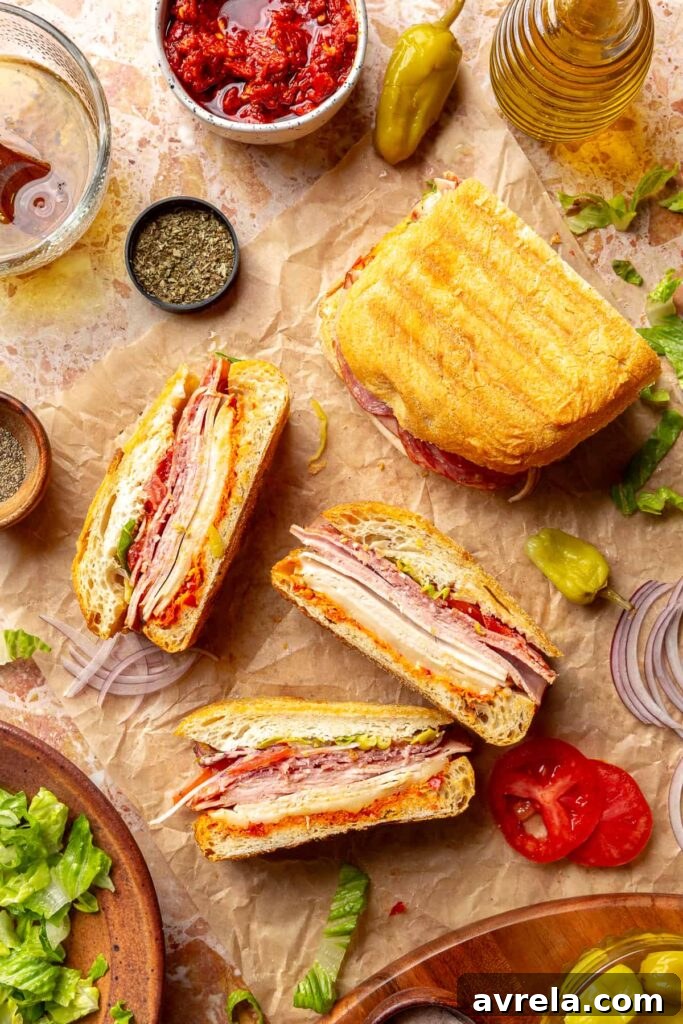 Italian Sub Panini Recipe: Classic Cold Italian Sandwiches 14 grilling italian panini in panini press crispy golden bread