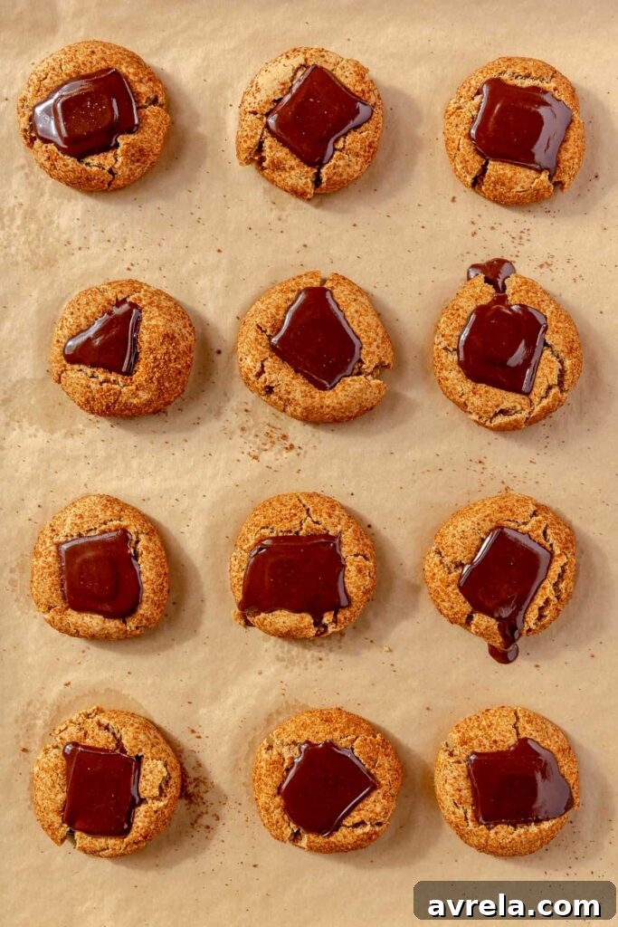 soft peanut butter cookies with chocolate center