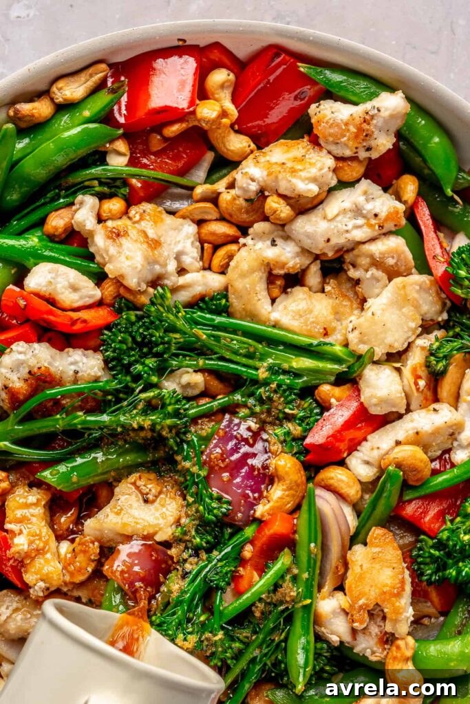 Cashew Chicken Stir-Fry Recipe with Crispy Veggies and Garlic Soy Sauce 3 veggie and chicken stir fry
