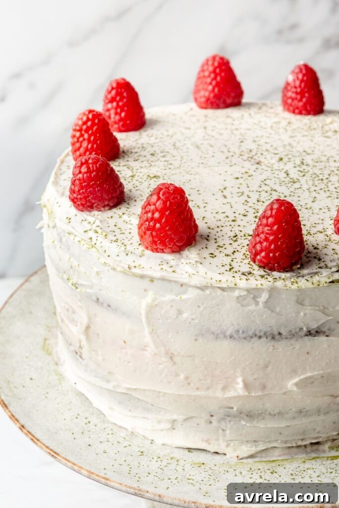 Gluten-Free Vanilla Cake with Matcha and Lemon Zest 2 Light and fluffy gluten-free vanilla cake with matcha & lemon, perfectly baked and garnished.