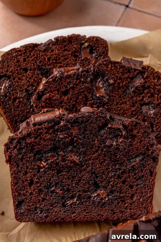 Double Chocolate Zucchini Blender Bread Recipe for Moist Loaf 2 img 56902 1