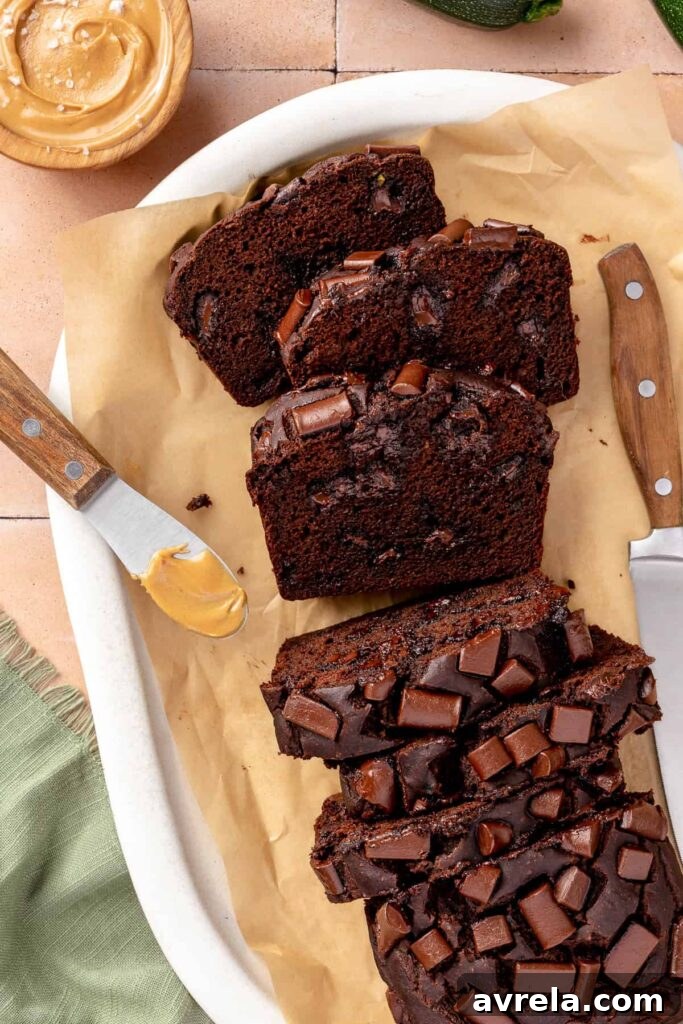 Double Chocolate Zucchini Blender Bread Recipe for Moist Loaf 14 img 56902 13