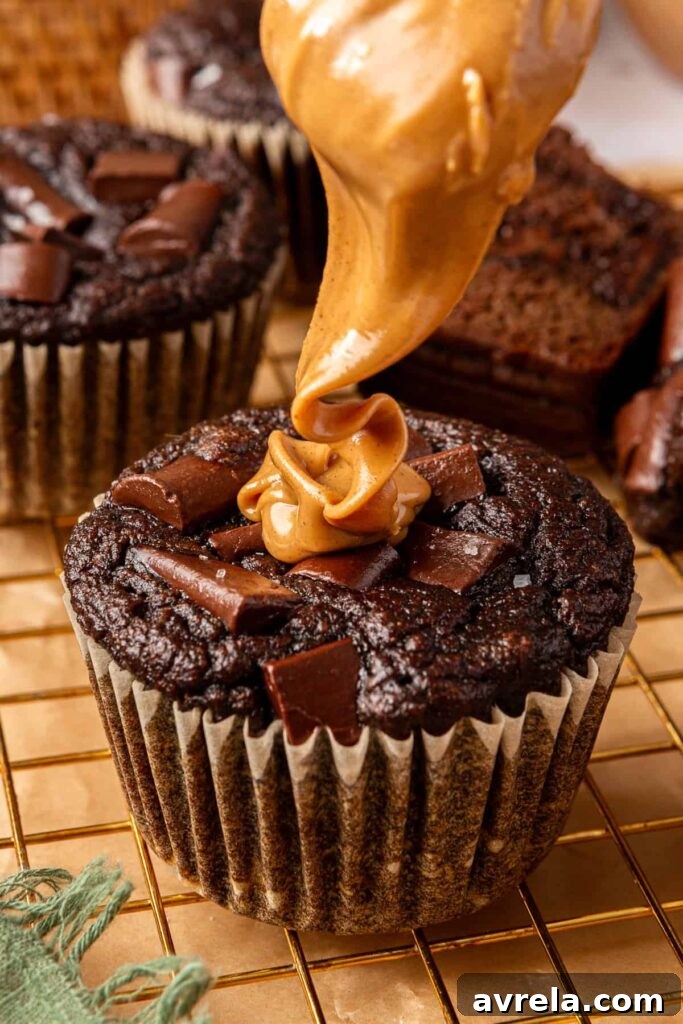 Double Chocolate Zucchini Blender Muffins