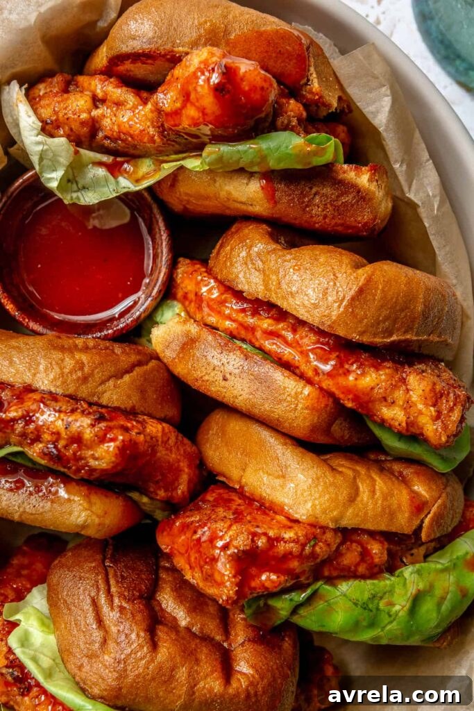 mini Hot Honey Chicken Sliders, handheld football snack