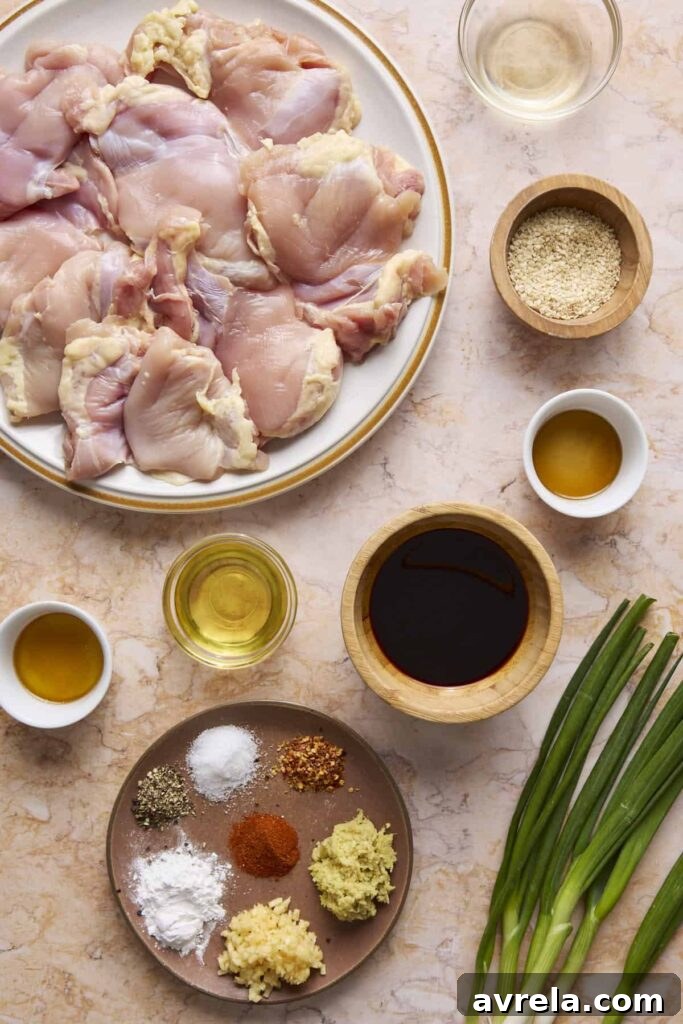 Smoky Garlic-Ginger Chicken Thighs with Roasted Asparagus 6 gluten-free, dairy-free, high-protein chicken thighs