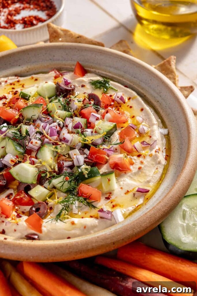 High-Protein Hummus Recipe with Cottage Cheese and Fresh Toppings