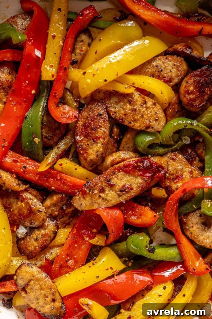 15-Minute Chicken Saausage & Peppers Skillet with Bone Broth Rice 3 15-minute chicken sausage and peppers skillet with bone broth rice