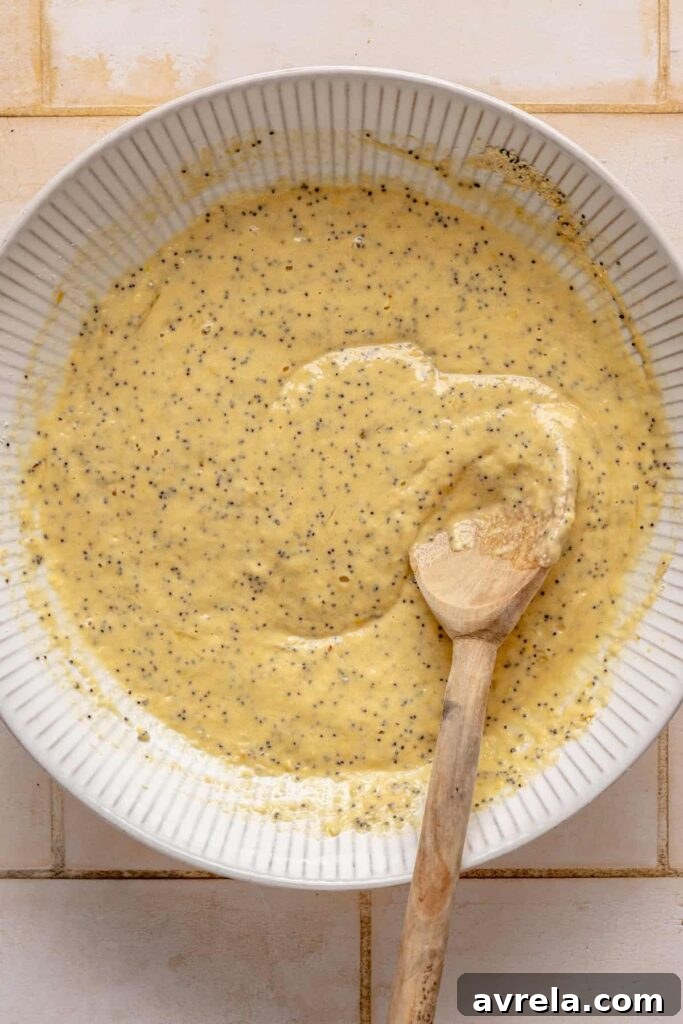 Gluten-free lemon poppyseed pancake batter with protein powder