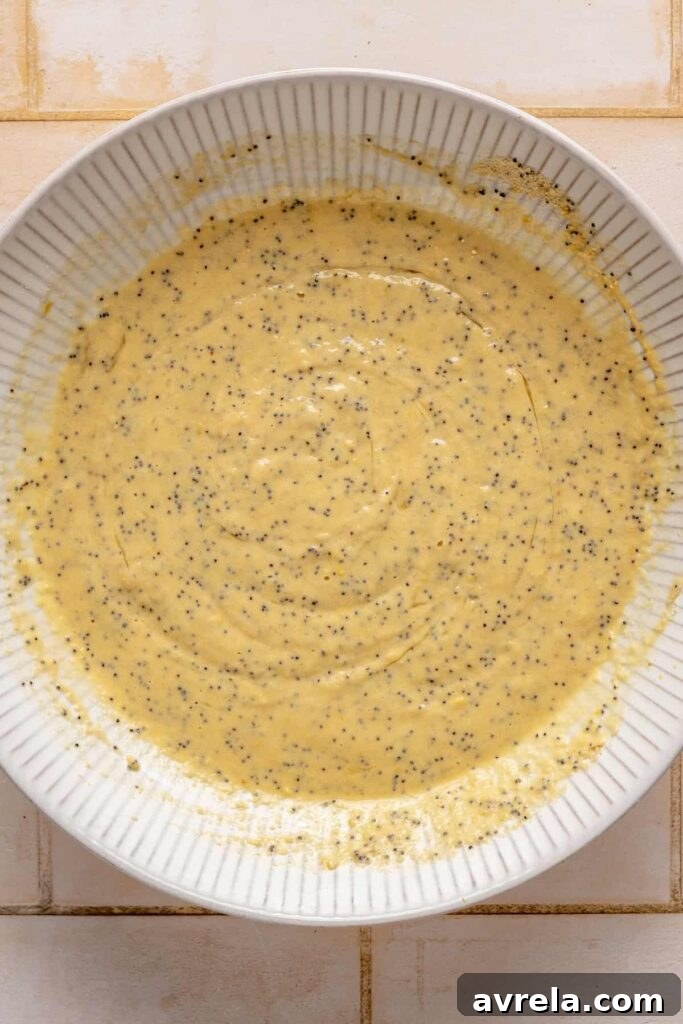 Gluten-free lemon poppyseed pancake batter with protein powder