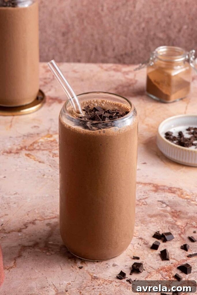 chocolate protein smoothie