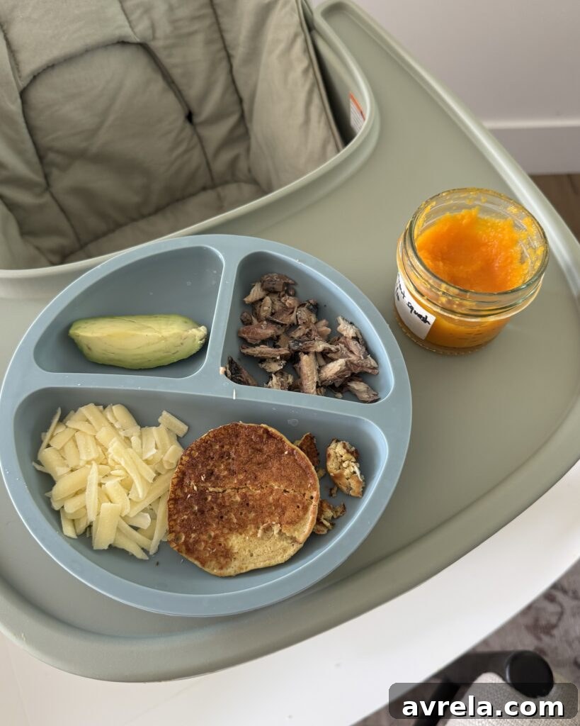 Introducing solids at 6 months in a high chair