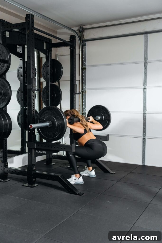 strength guide workout using squat rack