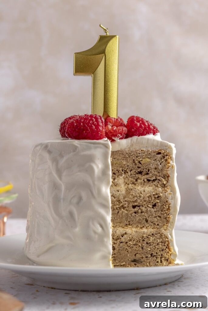 Soft and moist healthy smash cake texture made for babies