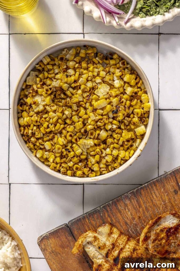 Grilled corn bowl