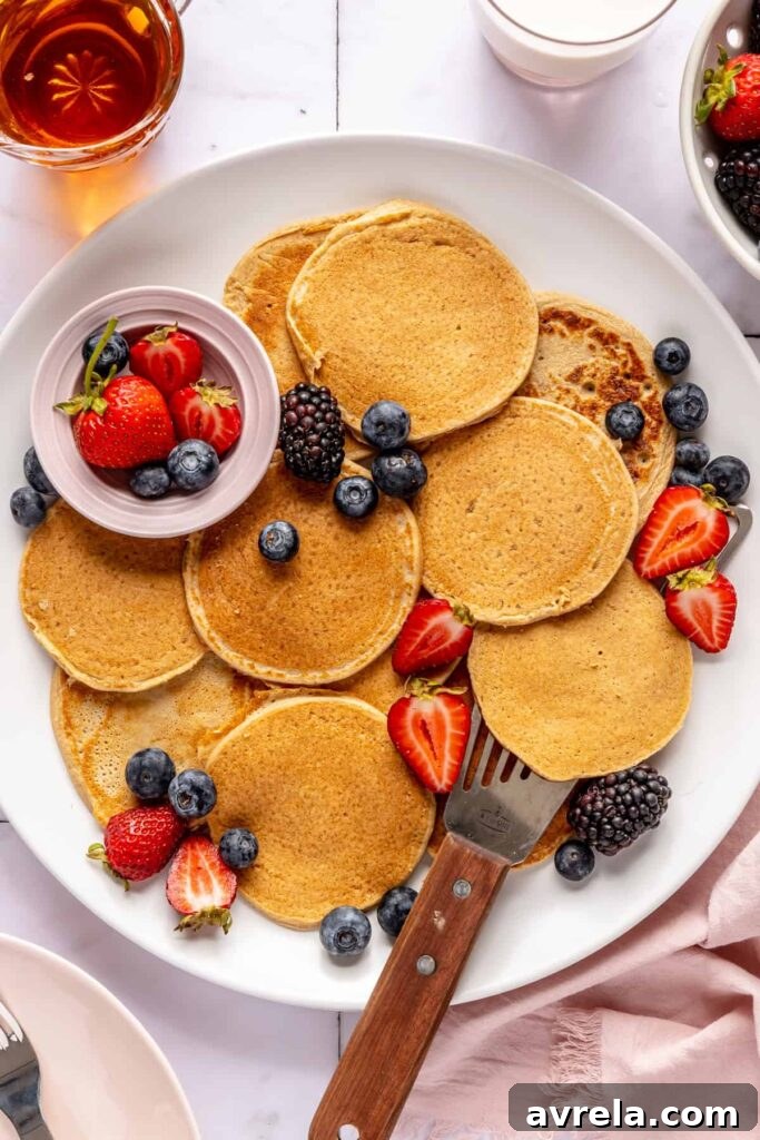 Pancakes and fruit