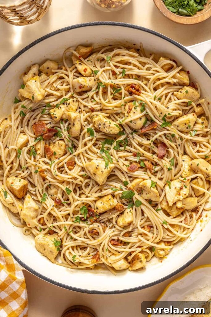 Weeknight lemon garlic chicken pasta recipe