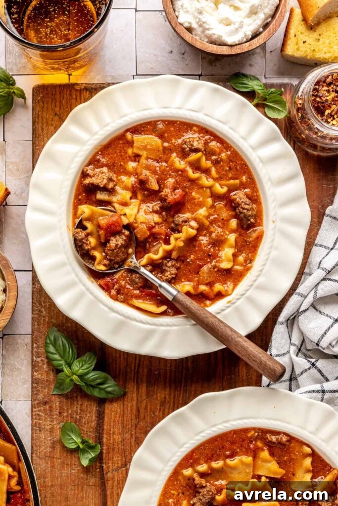 High-Protein Lasagna Soup Recipe — Easy, Hearty & Protein-Packed 5 High-protein lasagna soup in a bowl