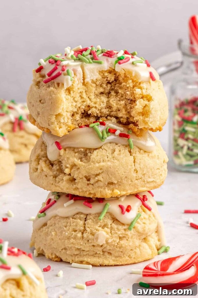 stacked healthy, gluten-free Christmas Sugar cookies