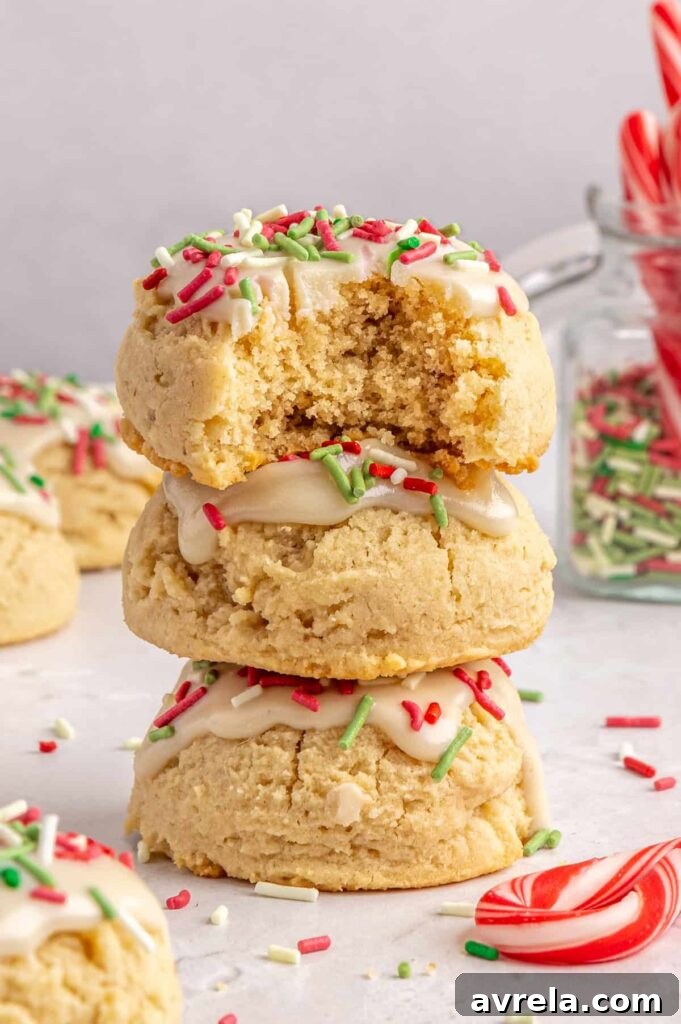 stacked healthy, gluten-free Christmas Sugar cookies