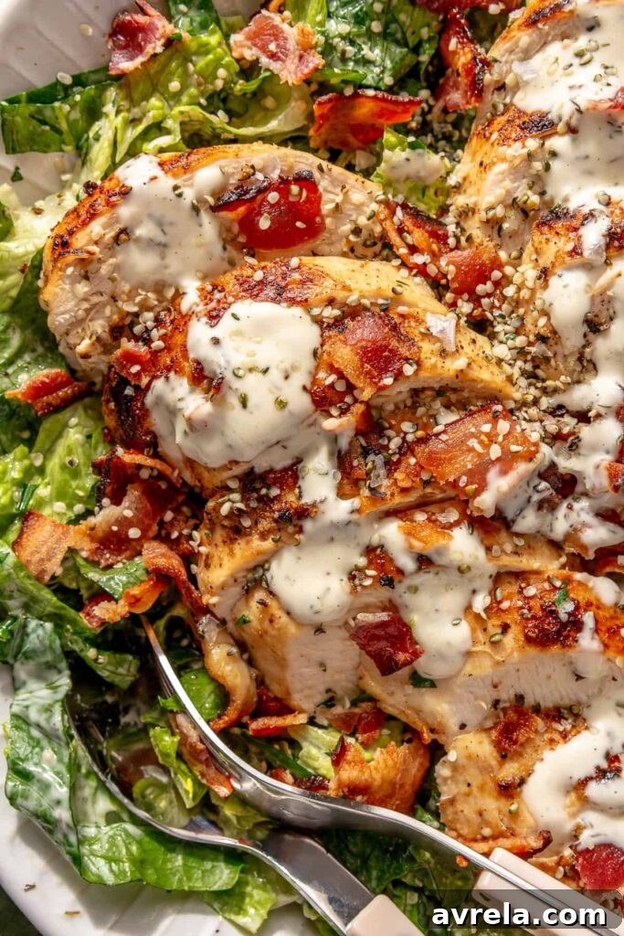 chicken bacon ranch salad gluten-free