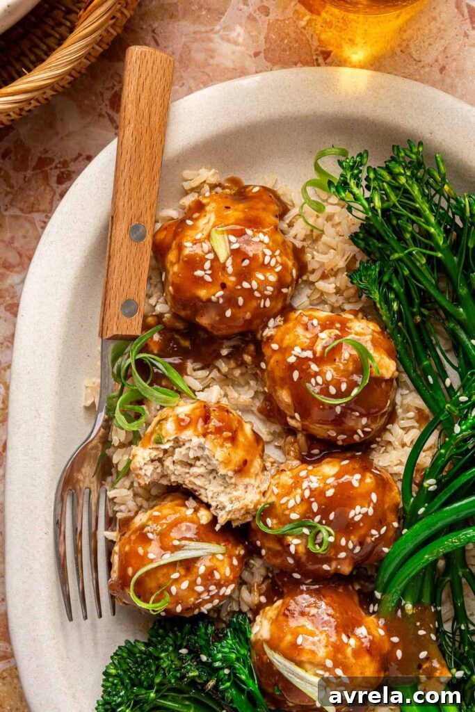 healthy teriyaki meatballs