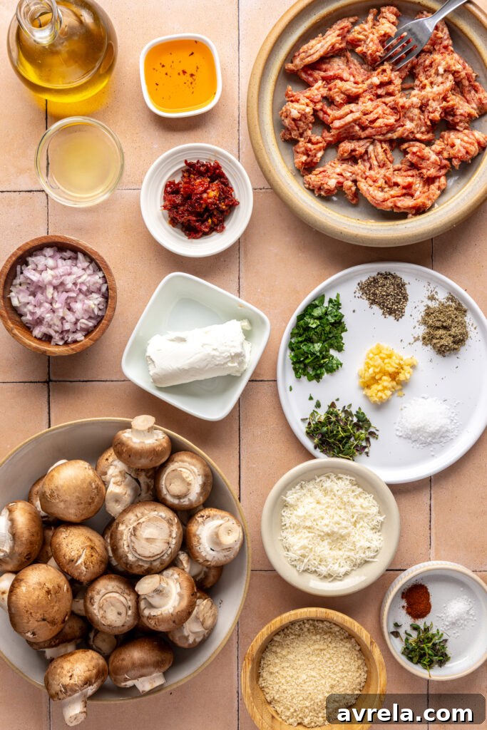 Ingredient Spread For Stuffed Mushrooms