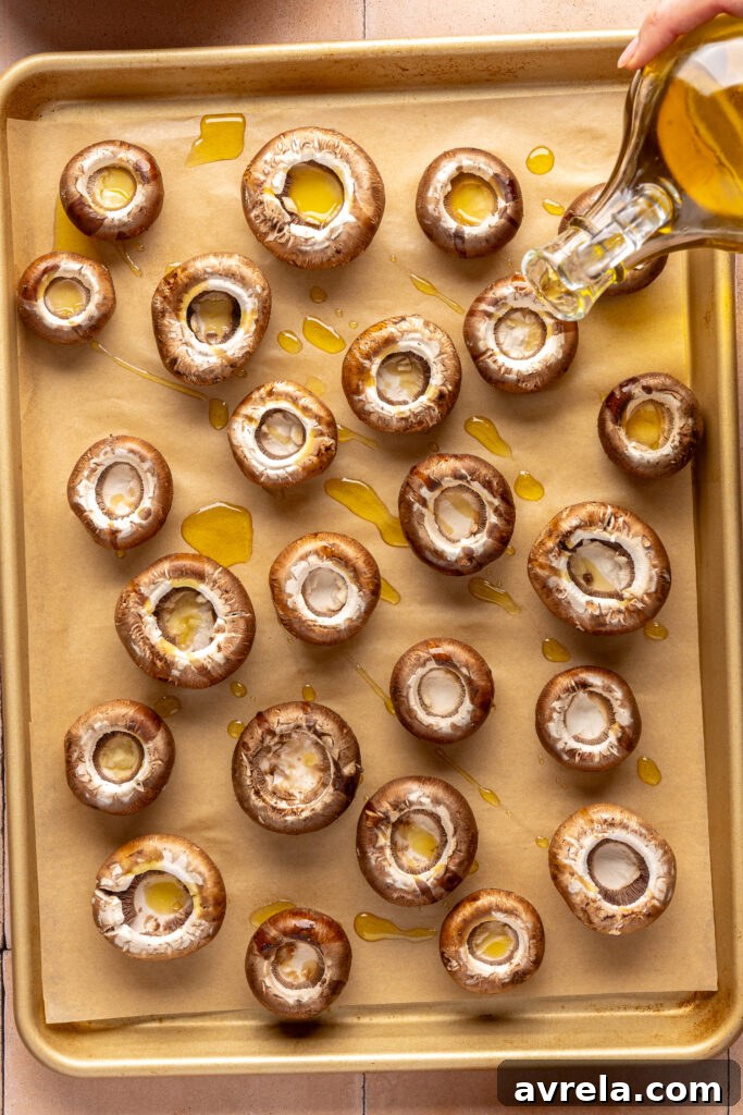 Stuffed mushroom prep