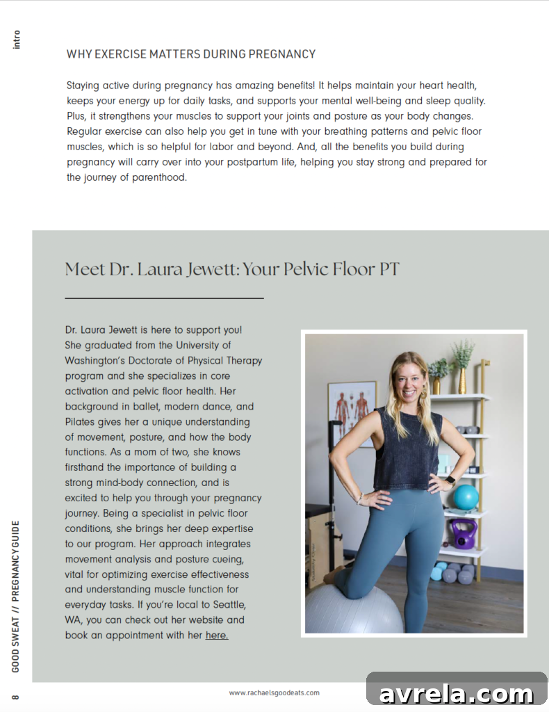 Dr. Laura, my pelvic floor PT, helped me create a 26-week pregnancy guide and provided tons of education on pelvic floor health during pregnancy and postpartum.
