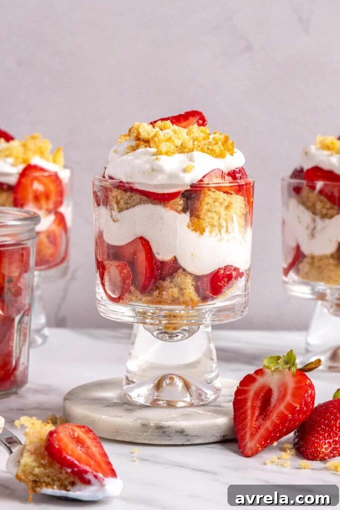 strawberry layered trifles