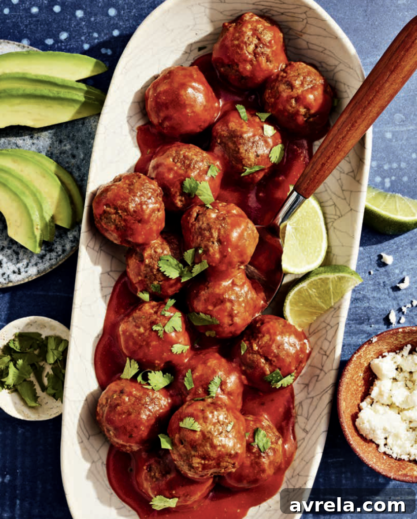 Mexican Meatballs With A Creamy Homemade Enchilada Sauce