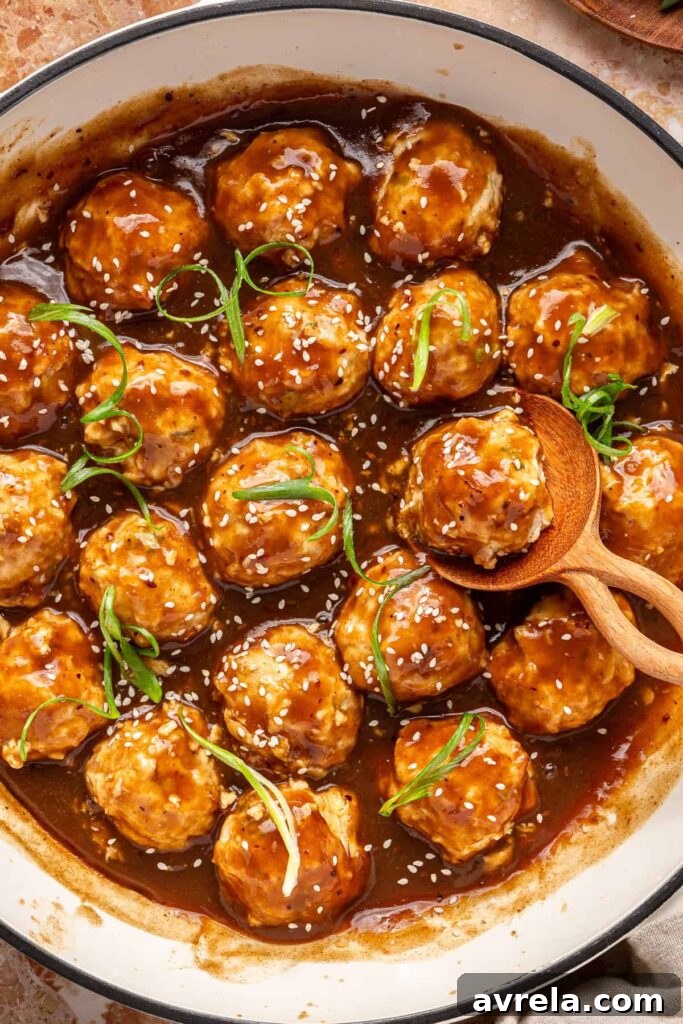 Healthy teriyaki meatballs