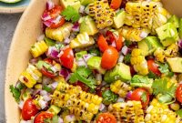 Fresh Corn and Tomato Summer Salad with Basil and Lime