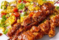 Grilled Chicken Skewers with Fresh Herbs and Citrus Marinade