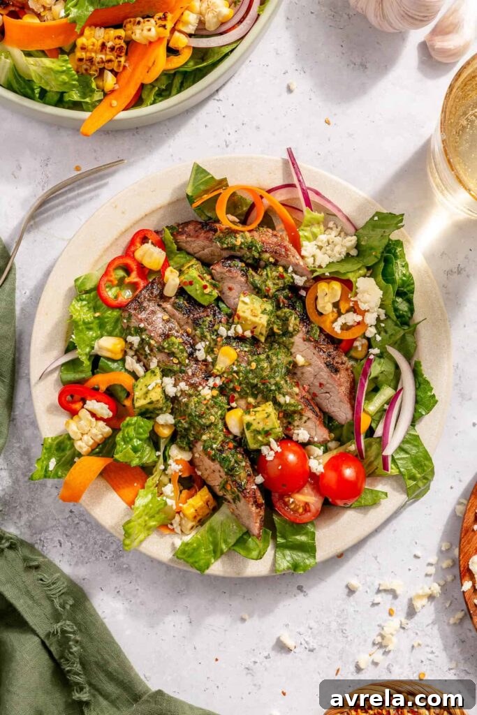 10 Refreshing Summer Salad Recipes for Warm-Weather Meals 8 Flank steak and avocado chimichurri salad