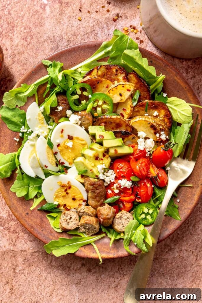 Loaded lunch bowl with protein, grains, and vegetables