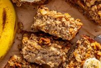 Banana Bread Baked Oatmeal with Maple Walnut Crumble Recipe