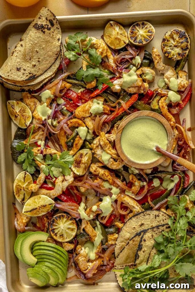 Sheet pan chicken fajitas