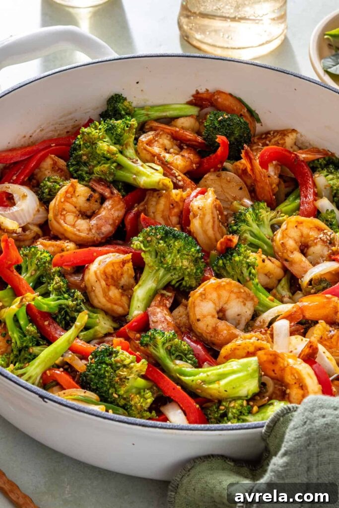 Shrimp and vegetable stir fry